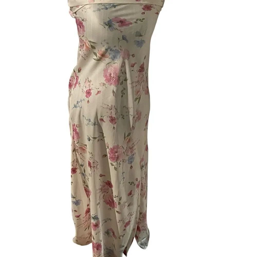 Altar'd State Cream and Pink Strapless Dress